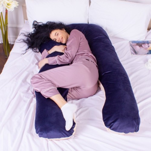 Подушка MirSon для вагітних і відпочинку Velvet Line №8022 U-подібна Ruellia (2200006178545)