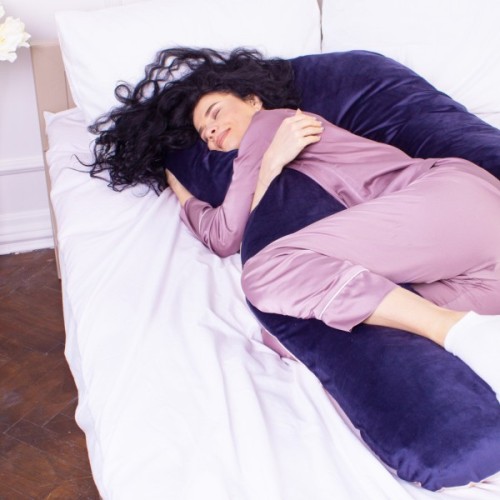 Подушка MirSon для вагітних і відпочинку Velvet Line №8022 U-подібна Ruellia (2200006178545)