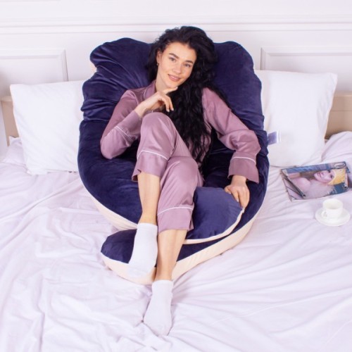 Подушка MirSon для вагітних і відпочинку Velvet Line №8022 U-подібна Ruellia (2200006178545)