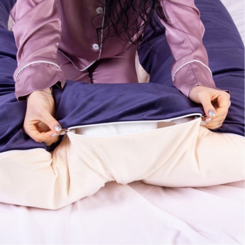 Подушка MirSon для вагітних і відпочинку Velvet Line №8022 U-подібна Ruellia (2200006178545)