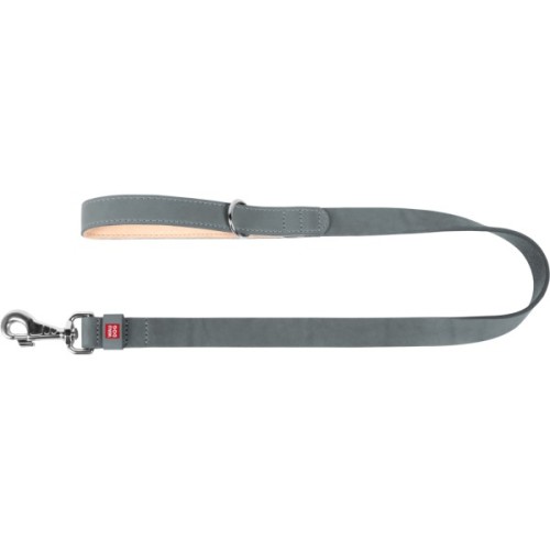 Повідець для собак WAUDOG Classic шкіряний Ш 14 мм Д 122 см сірий (081311)