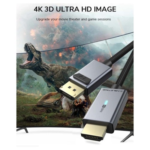 Кабель мультимедійний DisplayPort M to HDMI M 1.8m 4K30Hz Cabletime (CA915323)