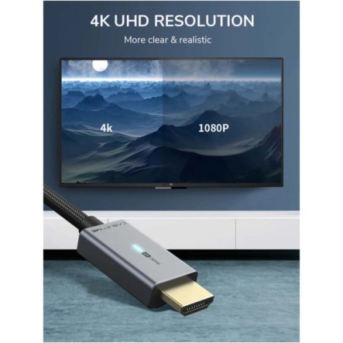 Кабель мультимедійний DisplayPort M to HDMI M 1.8m 4K30Hz Cabletime (CA915323)