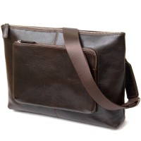 Сумка Grande Pelle Шкіряна чоловіча Коричнева (11438)