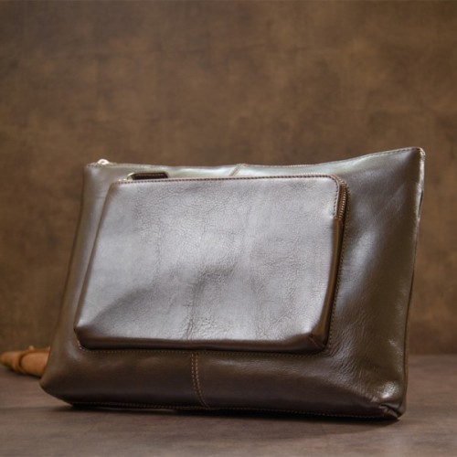 Сумка Grande Pelle Шкіряна чоловіча Коричнева (11438)