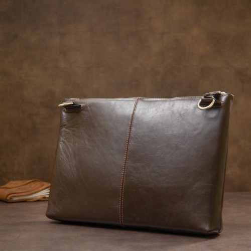Сумка Grande Pelle Шкіряна чоловіча Коричнева (11438)