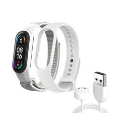 Ремінець до фітнес браслета Armorstandart комплект 3шт Xiaomi Mi Band 7/6/5 New Style White (ARM77041)