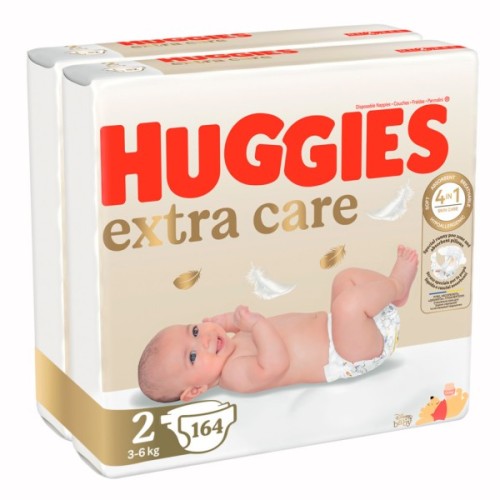 Підгузки Huggies Extra Care 2 (3-6 кг) M-Pack 164 шт (5029054234778_5029053549637)