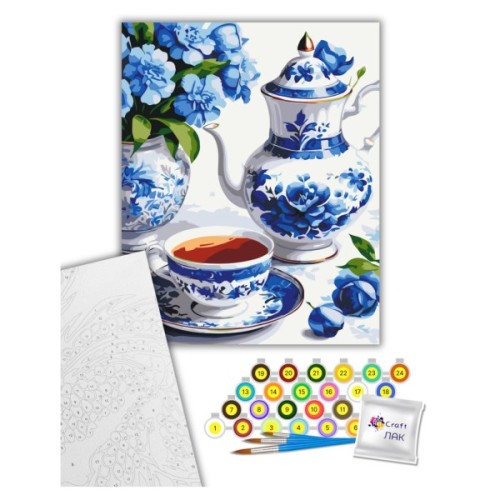 Картина по номерам ArtCraft Натюрморт у блакитних тонах 40х50 см (12040-AC)