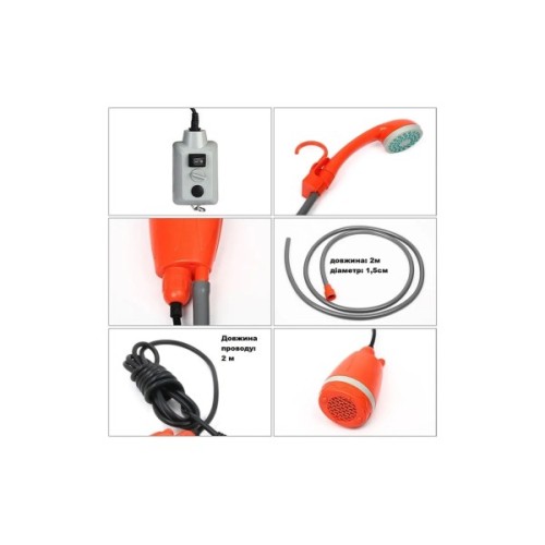 Душ портативний Poputchik на Li-ion акумуляторі 2200 мАч (960300-IS)