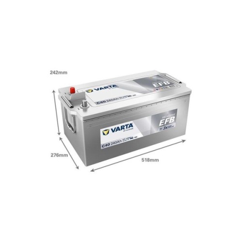 Акумулятор автомобільний Varta ProMotive EFB 240Ah бокова(+/-) (1200EN) C40 (740500120)
