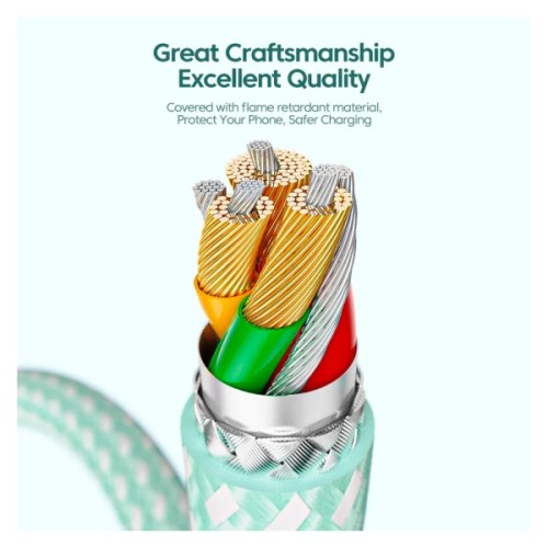 Дата кабель USB 2.0 AM to USB-C 1.0m 100W green Essager (EXCT1-CH06)