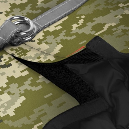 Шлея для собак WAUDOG Clothes з QR паспортом "Мілітарі" S2 (228-4026)