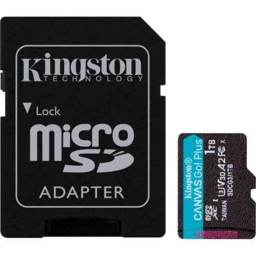 Карта пам'яті Kingston 1TB microSDXC сlass 10 UHS-I U3 V30 A2 Canvas Go Plus G4 (SDCG4/1TB)