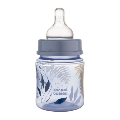 Пляшечка для годування Canpol babies Easystart GOLD 120 мл антикол. з широк. блакитна (35/239_blu)