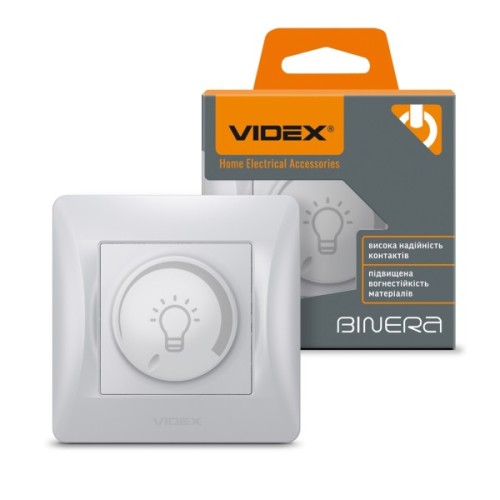 Світлорегулятор Videx BINERA LED 200Вт сереб (VF-BNDML200-SS)