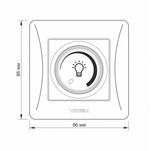 Світлорегулятор Videx BINERA LED 200Вт сереб (VF-BNDML200-SS)