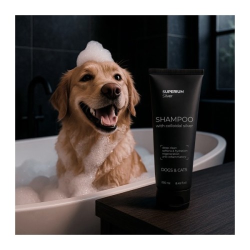 Шампунь для тварин Superium Сільвер універсальний з колоїдним сріблом для котів та собак 250 мл (9106)