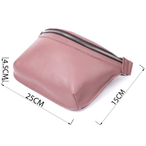 Сумка Grande Pelle Бананка з натуральної шкіри Бежева (22816)