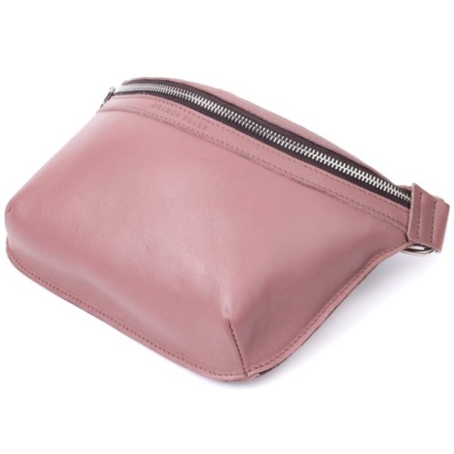 Сумка Grande Pelle Бананка з натуральної шкіри Бежева (22816)