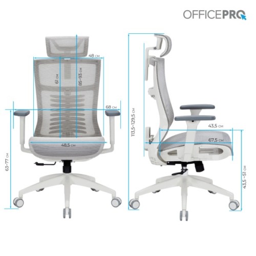 Офісне крісло OfficePro Balance OC620-W-LG-LG (OC620-W-LG-LG)