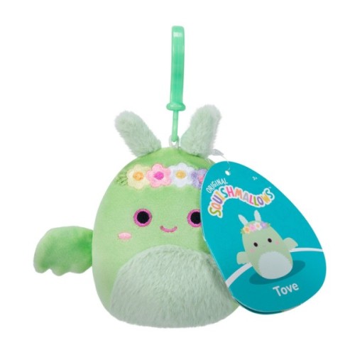 М'яка іграшка Squishmallows на кліпсі – Дракон Тов 9 см (SQCP00217)