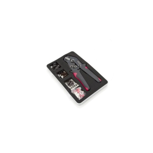 Затискач для клем CINLINELE Black-red + насадки 06 -0.5-6mm2, 02С -0.5-2.5mm2, 06WF -0.25-16mm2, 48B -0.5-2.5mm2 (Cinlin-2549)