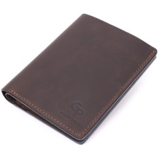 Портмоне Grande Pelle Шкіряне з тримачем для Apple AirTag Коричневе (11624)