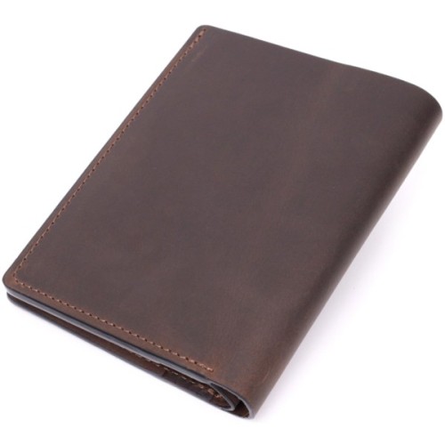 Портмоне Grande Pelle Шкіряне з тримачем для Apple AirTag Коричневе (11624)