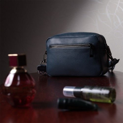 Сумка Vintage З натуральної шкіри Синя (22636)