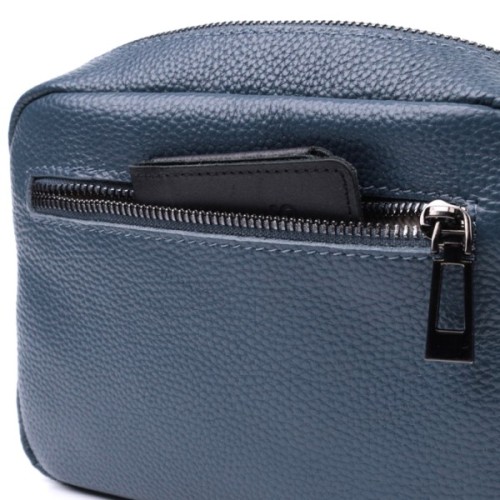 Сумка Vintage З натуральної шкіри Синя (22636)