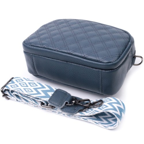 Сумка Vintage З натуральної шкіри Синя (22636)