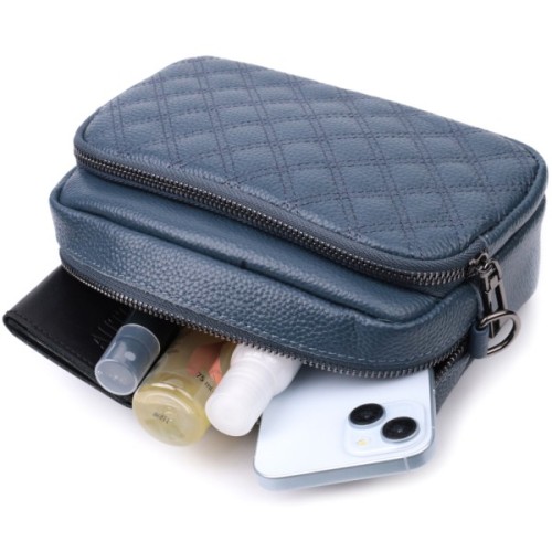 Сумка Vintage З натуральної шкіри Синя (22636)