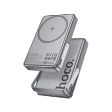 Батарея універсальна HOCO 10000mAh Sunlight PD/20W Magnetic with stand Metal Grey (Q36A / 714987)