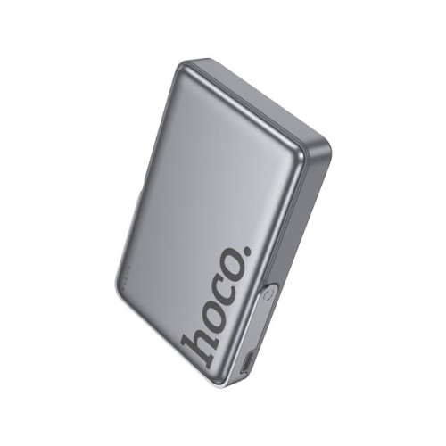 Батарея універсальна HOCO 10000mAh Sunlight PD/20W Magnetic with stand Metal Grey (Q36A / 714987)