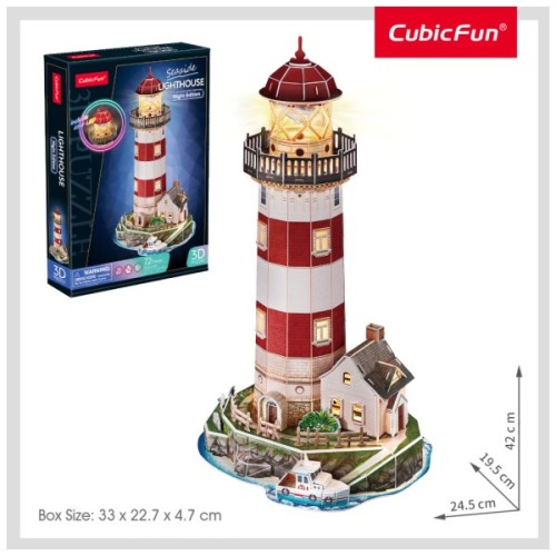 Пазл Cubic Fun тривимірний Night edition Маяк із LED-підсвічуванням (L540h)