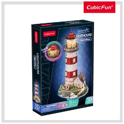 Пазл Cubic Fun тривимірний Night edition Маяк із LED-підсвічуванням (L540h)