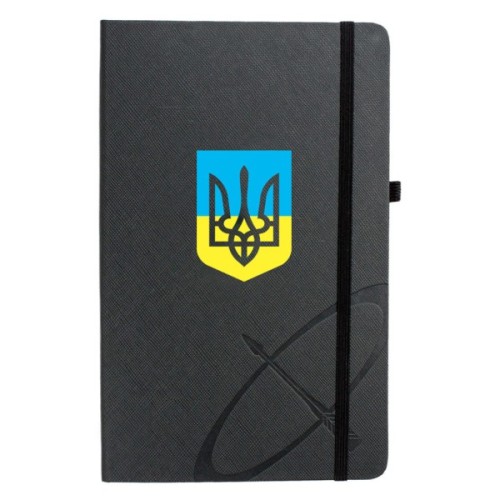Ручка кулькова Parker IM 17 UKRAINE Black GT BP Тризуб син-жовт. + блокнот Parker + подар.упаковка GIFT24 (22032b24_T0016u)
