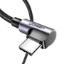 Дата кабель USB 2.0 AM to USB-C 3.0m 3A 90° corner US176 black Ugreen (70875)