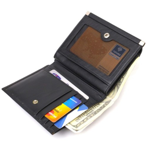 Гаманець Canpellini З натуральної шкіри Чорний (21928)