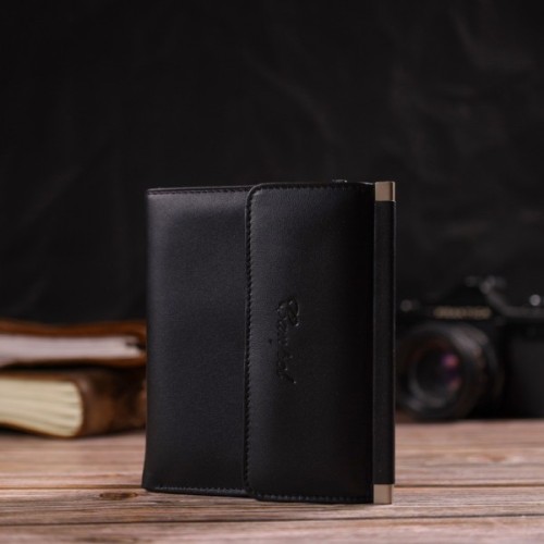 Гаманець Canpellini З натуральної шкіри Чорний (21928)