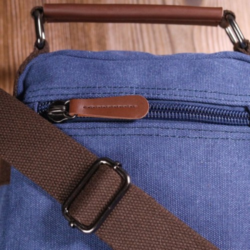 Сумка Vintage Зі щільного текстилю Синя (21228)