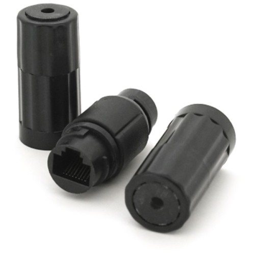 Зрощувач Voltronic 1+1 RJ45 UTP 5e 8P8C IP68, black (16628)