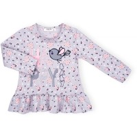Кофта дитяча Breeze з пташкою "HAPPY" (10647-80G-gray)