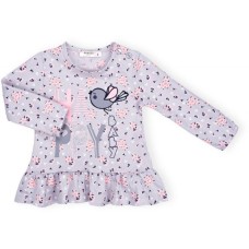 Кофта дитяча Breeze з пташкою "HAPPY" (10647-80G-gray)