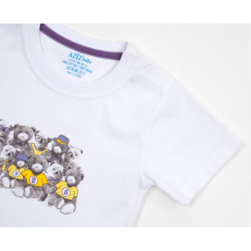 Футболка дитяча Aziz з ведмедиками (16137-68B-white)