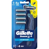 Бритва Gillette Sensor 3+ з 4 змінними картриджами (8700216639484)