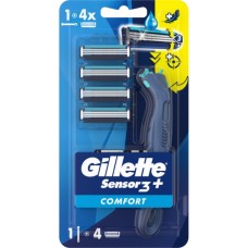 Бритва Gillette Sensor 3+ з 4 змінними картриджами (8700216639484)