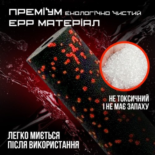 Масажний ролик PowerPlay PP-4346 Mini EPP Foam Roller 15x5,3см Чорно/Червоний (PP_4346_Red_(15*5))