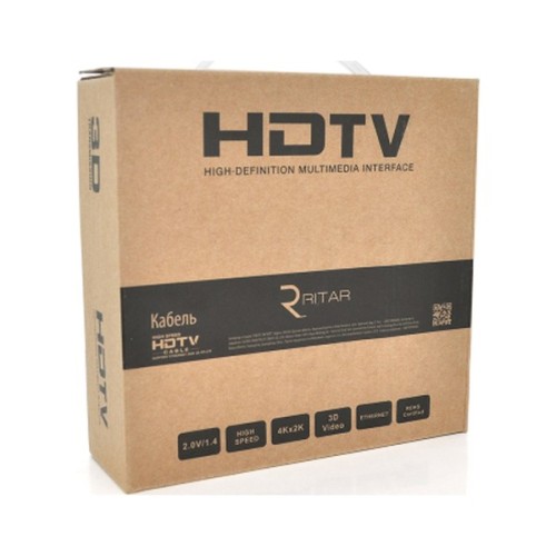 Кабель мультимедійний HDMI M to HDMI M 15.0m V1.4 1080P black Ritar (HDMI(M)/(M)V1.4-15m-94B)